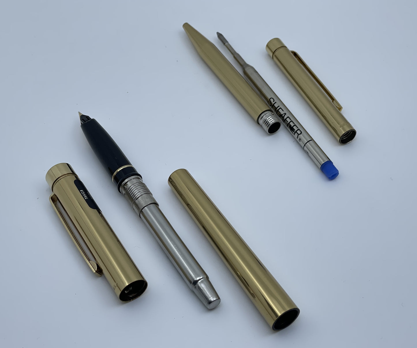 Sheaffer Targa Imperial Brass Targa 1020 Fountain Pen & Ballpoint Pen Set