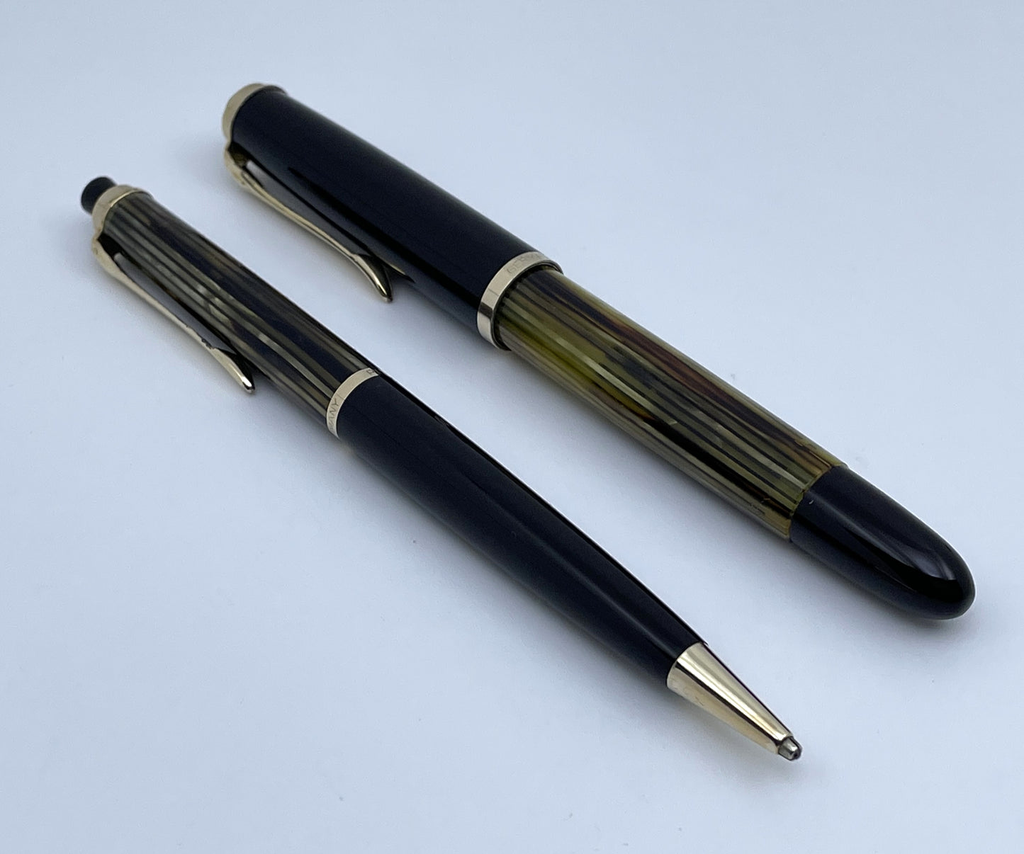 Vintage Pelikan Brown Tortoise 400 Fountain Pen & 450 Pencil / Set