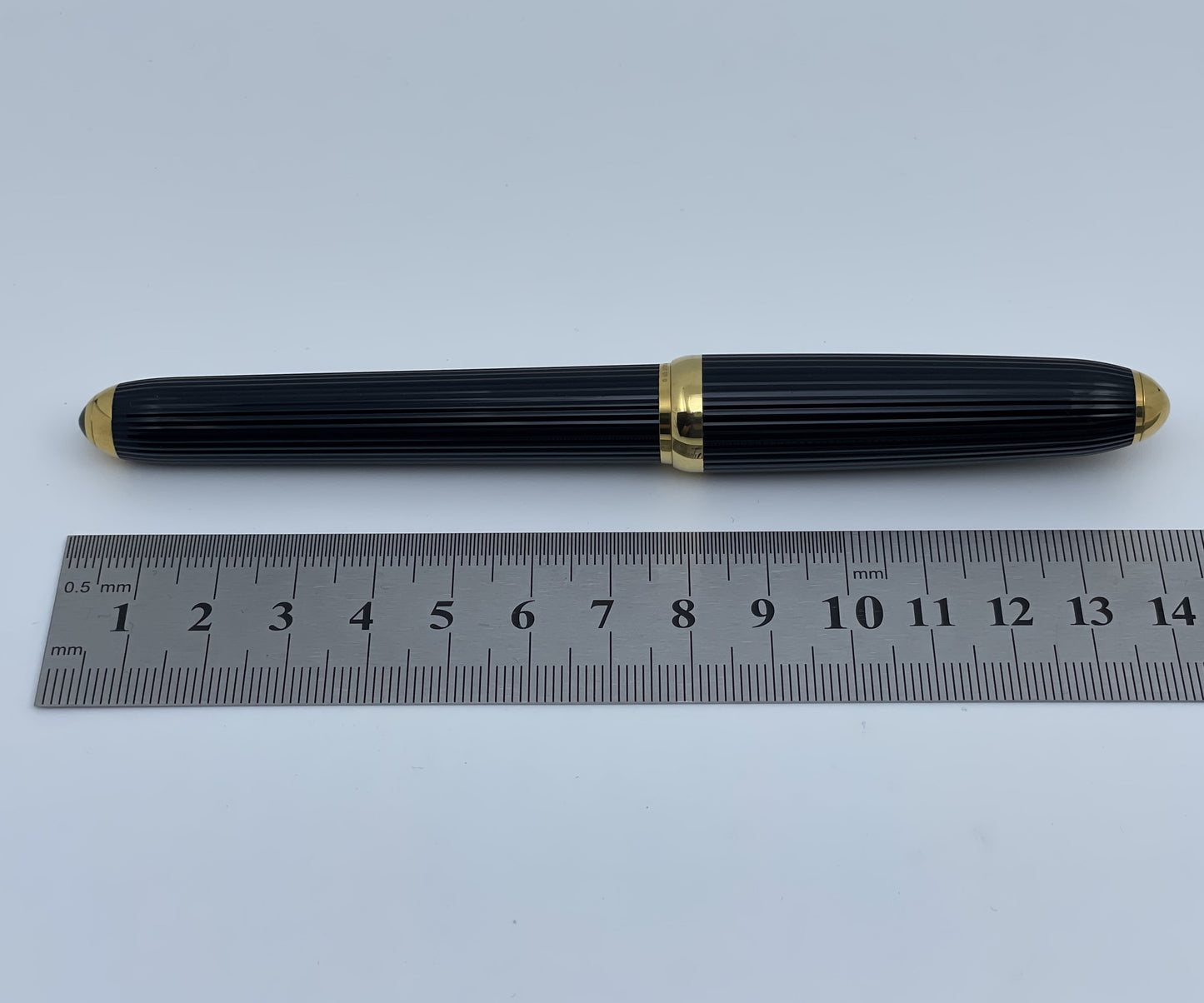 Cartier Louis Godron Black Composite Gold Trim Rollerball Pen
