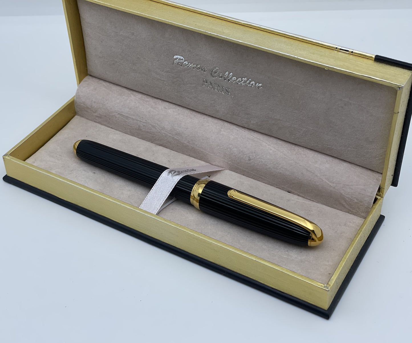 Cartier Louis Godron Black Composite Gold Trim Rollerball Pen