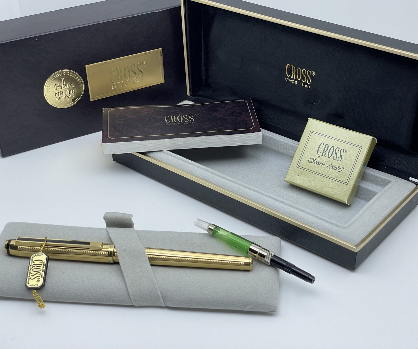 NOS Cross 6206 Signature 22KT Gold Electroplated Fountain Pen