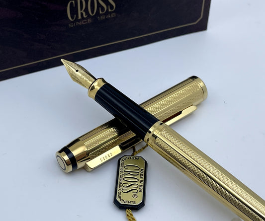 NOS Cross 6206 Signature 22KT Gold Electroplated Fountain Pen