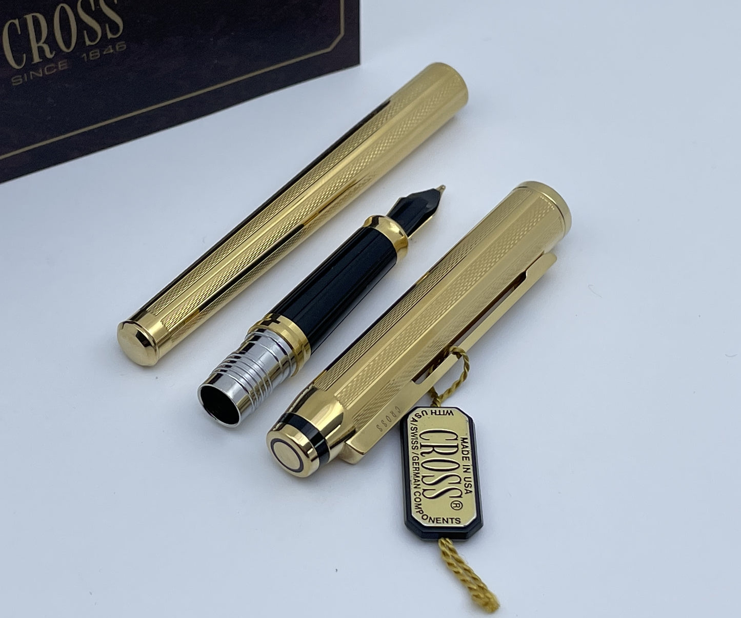 NOS Cross 6206 Signature 22KT Gold Electroplated Fountain Pen