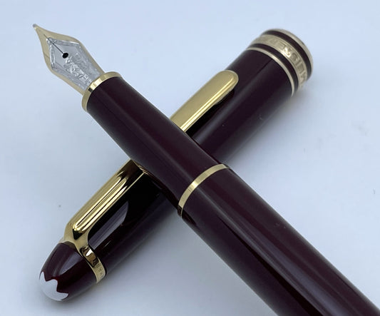 NOS Montblanc Meisterstuck Classique No.144R Burgundy Fountain Pen