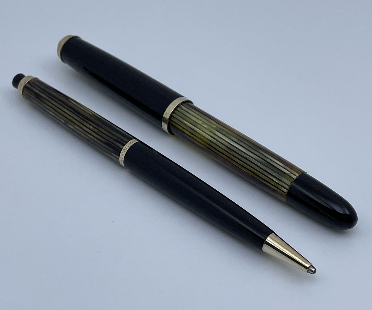 Vintage Pelikan Brown Tortoise 400 Fountain Pen & 450 Pencil / Set