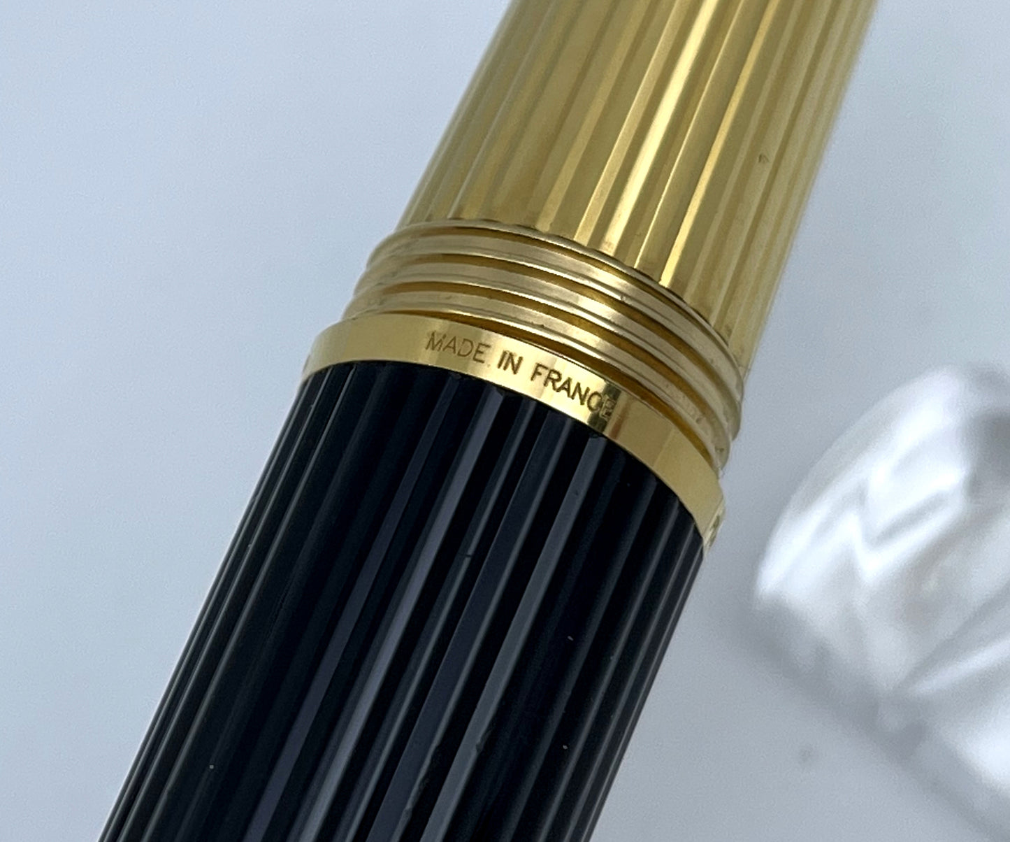 Cartier Louis Godron Black Composite Gold Trim Rollerball Pen