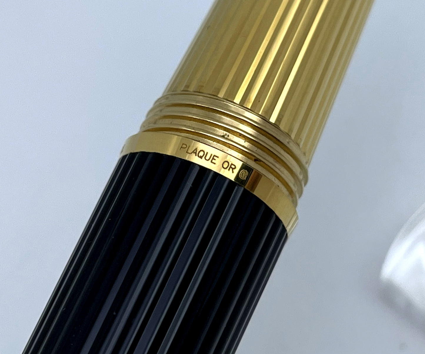 Cartier Louis Godron Black Composite Gold Trim Rollerball Pen