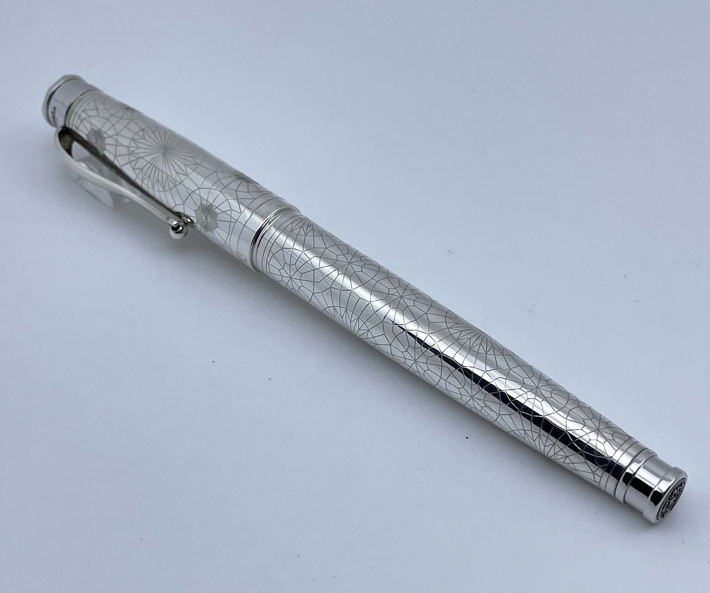 Montegrappa Memoria Guilloche 925 Sterling Silver Rollerball Pen