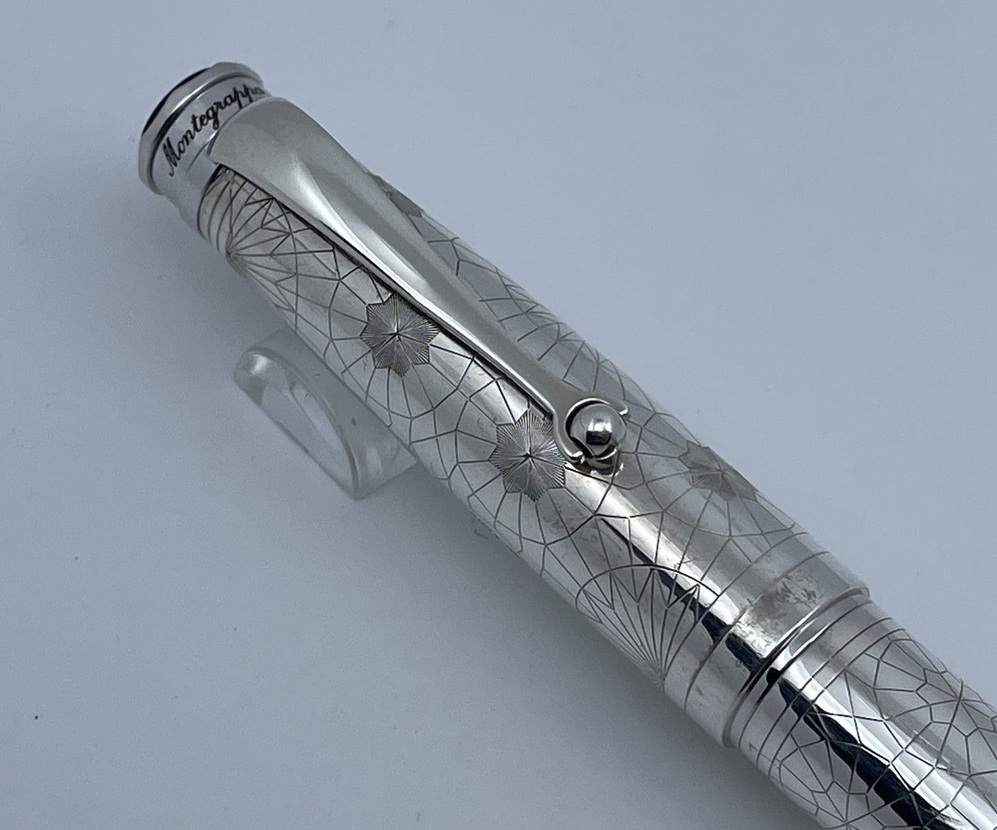 Montegrappa Memoria Guilloche 925 Sterling Silver Rollerball Pen