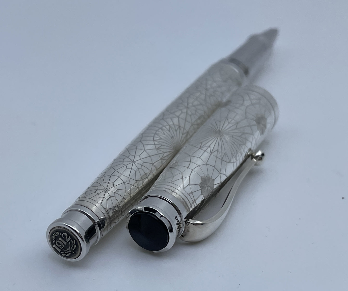 Montegrappa Memoria Guilloche 925 Sterling Silver Rollerball Pen