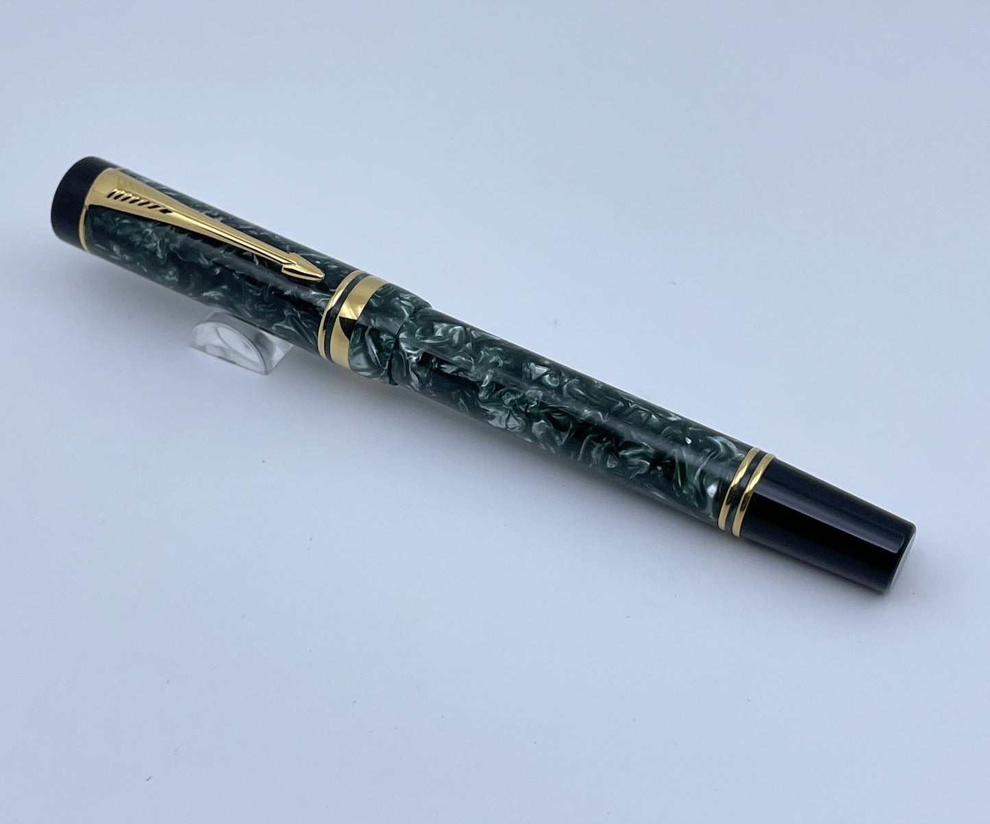 Parker Duofold International Green Marble Fountain Pen