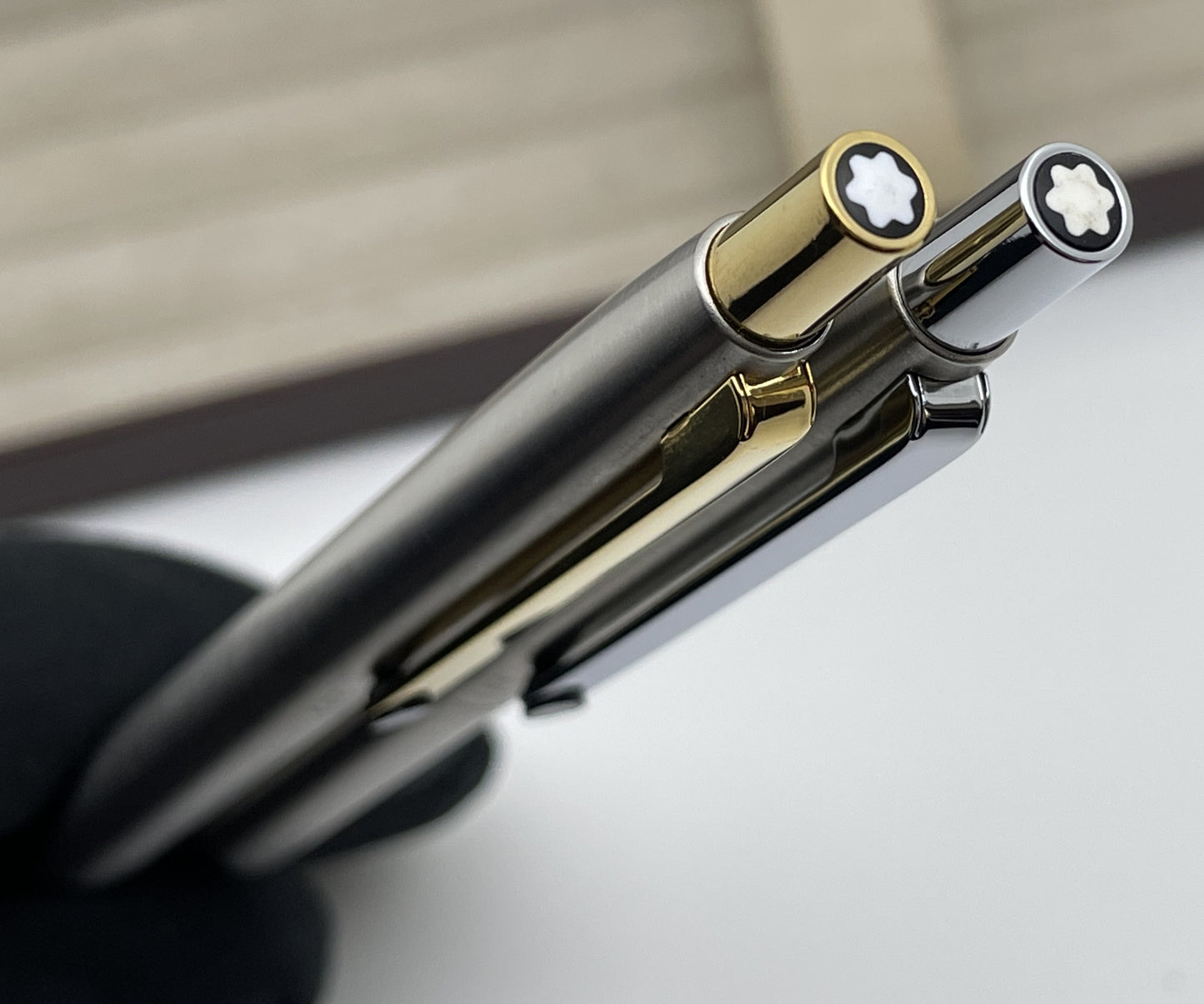 Montblanc Slim Line Gold & Platinum Trim 2 Ballpoint Pen