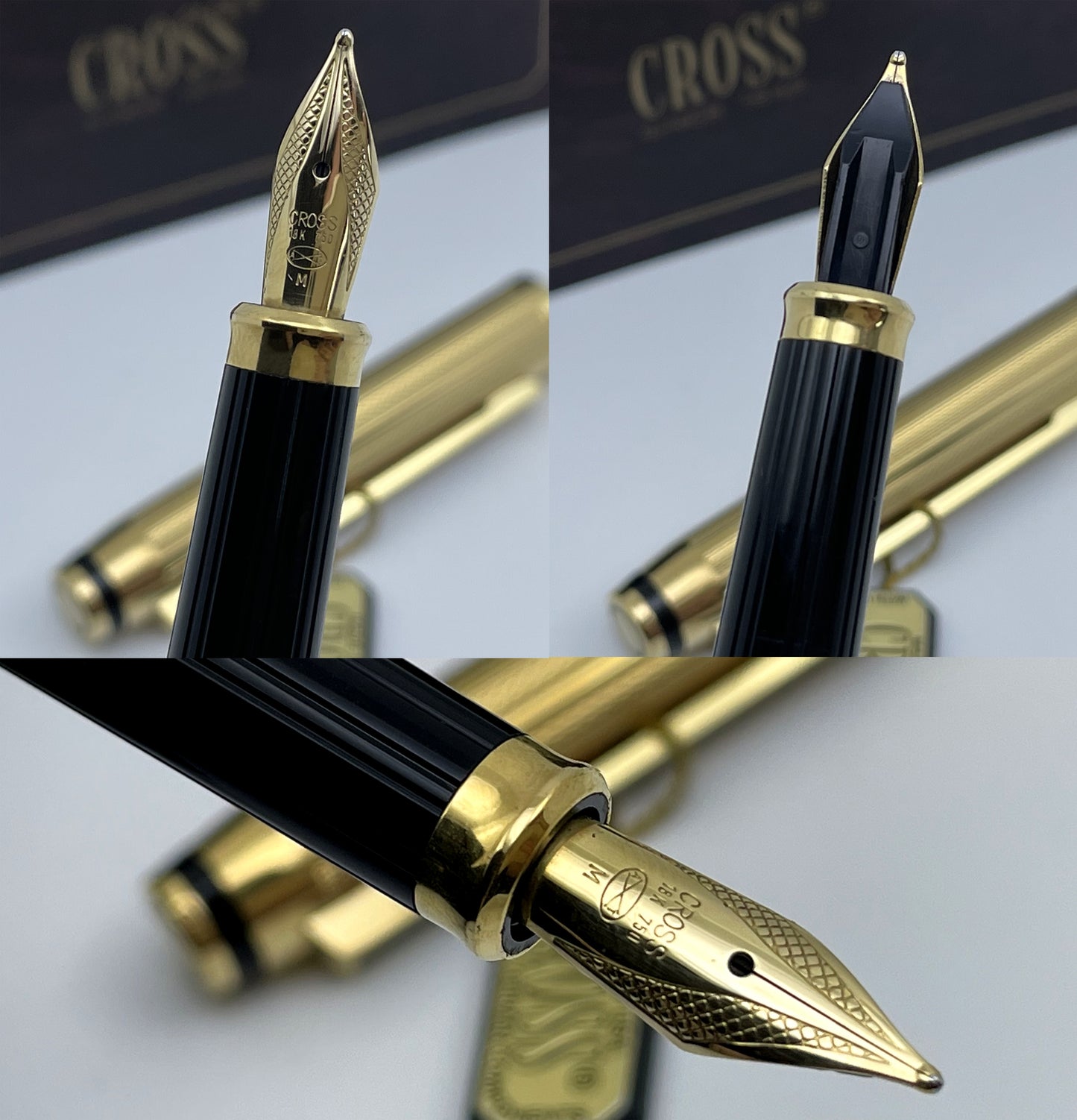 NOS Cross 6206 Signature 22KT Gold Electroplated Fountain Pen