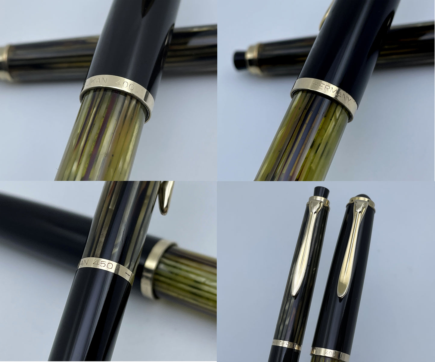 Vintage Pelikan Brown Tortoise 400 Fountain Pen & 450 Pencil / Set